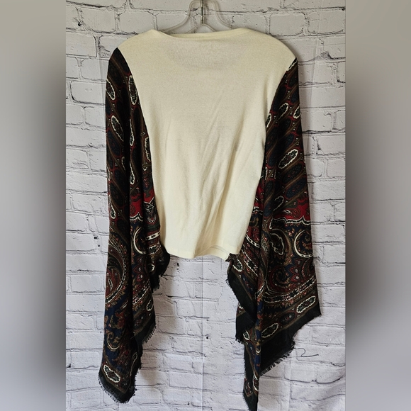 UPCYCLED Western Poncho Top One Size - Picture 3 of 3